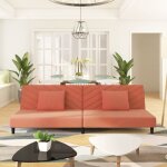 Design in - canap� - lit, canap� convertible � 2 places avec deux oreillers rose velours cfw51534
