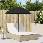 Design in - chaise longue bain de soleil transat de relaxation double avec coussins et parasol beige ...