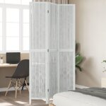 Design in - cloison de séparation paravent séparateur pliable 3 panneaux blanc bois de paulownia massif ... Design in - cloison de séparation paravent séparateur pliable 3 panneaux blanc bois de paulownia massif ...