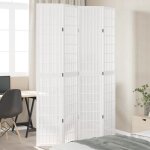 Design in - cloison de séparation paravent séparateur pliable 4 panneaux blanc bois de paulownia massif ... Design in - cloison de séparation paravent séparateur pliable 4 panneaux blanc bois de paulownia massif ...