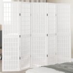 Design in - cloison de séparation paravent séparateur pliable 5 panneaux blanc bois de paulownia massif ... Design in - cloison de séparation paravent séparateur pliable 5 panneaux blanc bois de paulownia massif ...