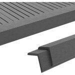 Cornire de terrasse 5 pcs wpc 170 cm gris cfw57227