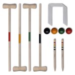 Design in - ensemble de croquet en bois pour 4 joueurs cfw27657