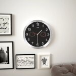 Design in - horloge murale � quartz hygrom�tre et thermom�tre 30 cm noir cfw73223