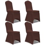 Design in - housse de chaise extensible 4 pcs marron cfw11923