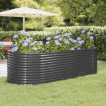 Design in - jardini�re, lit sur�lev� de jardin acier enduit de poudre anthracite cfw55881