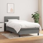 Design in - lit adulte, sommier à lattes de lit avec matelas gris foncé 90x200 cm tissu cfw15284 Design in - lit adulte, sommier à lattes de lit avec matelas gris foncé 90x200 cm tissu cfw15284