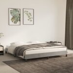 Design in - lit double, lit adulte, cadre de lit gris clair 180x200 cm velours583098