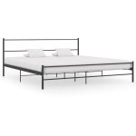 Design in - lit double, lit adulte, cadre de lit noir mtal 180 x 200 cm246284