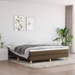 Design in - lit double, lit adulte, sommier � lattes de lit marron fonc� 180x200 cm tissu995301