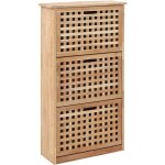 Design in - meuble  chaussures armoire  chaussures 55x20x104 cm bois de noyer massif cfw22876