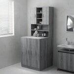 Design in - meuble pour machine � laver, meuble pour lave - linge sonoma gris 71x71, 5x91, 5 cm cfw167222 ...