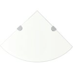 Design in - meuble de rangement, �tag�re de coin + supports chrom�s verre transparent 35 x 35 cm cfw86718 ...