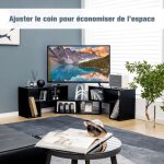 Design in - meuble tv 3 pices 134 - 180x30x43cm combination libre pour tlvision jusqu' 49 pouces ...