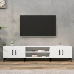 Design in - meuble tv, banc tv moderne, meuble de rangement blanc 180x31, 5x40 cm bois d'ing�nierie cfw863800 ...