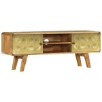 Design in - meuble tv, banc tv moderne, meuble de rangement bois de manguier massif 120x30x45 cm cfw937400 ...