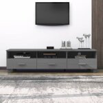 Design in - meuble tv, banc tv moderne, meuble de rangement hamar gris foncé 158x40x40 cm bois massif ... Design in - meuble tv, banc tv moderne, meuble de rangement hamar gris foncé 158x40x40 cm bois massif ...