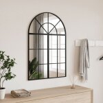 Design in - miroir mural, miroir entr�e maison salle de bain, miroir d�coratif noir 60x30 cm arche fer ...