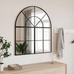 Design in - miroir mural, miroir entr�e maison salle de bain, miroir d�coratif noir 80x40 cm arche fer ...