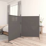 Design in - paravent, , cloison de sparation, pice protger prive 2 panneaux anthracite 348x180 cm ...