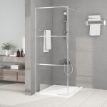 Design in - paroi de douche �cran de douche paroi fixe argent� 80x195 cm verre esg transparent cvw34667 ...