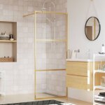 Design in - paroi de douche, Écran de douche avec verre esg transparent doré 90x195 cm cfw79041 Design in - paroi de douche, Écran de douche avec verre esg transparent doré 90x195 cm cfw79041