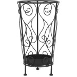 Design in - porte - parapluie style vintage m�tal 26 x 46 cm noir cfw14839