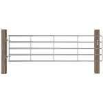 Design in - portillon, portail de jardin à 5 barres acier (115 - 300)x90 cm argenté cfw69262 Design in - portillon, portail de jardin à 5 barres acier (115 - 300)x90 cm argenté cfw69262