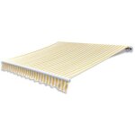 Design in - store banne store ext�rieur auvent pliable manuel 300 cm jaune / blanc cfw18140