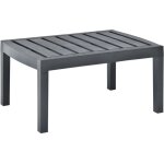 Design in - table d'ext�rieur, table de jardin anthracite 78x55x38 cm plastique cfw74006