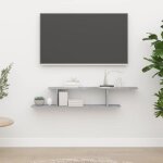 Design in - tag�re tv mural, meuble de rangement, banc tve gris b�ton 125x18x23 cm bois d'ing�nierie ...