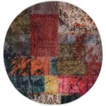Tapis salon, tapis chambre, tapis lavable antid�rapant patchwork ?120 cm multicolore cfw27486