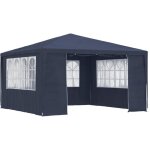 Design in - tente de réception, barnum avec parois latérales 4x4 m bleu 90 g / m² cfw52527 Design in - tente de réception, barnum avec parois latérales 4x4 m bleu 90 g / m² cfw52527