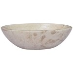 Design in - vasque � poser lavabo, bac � laver, �vier cr�me 53x40x15 cm marbre cfw34163