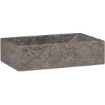 Vasque  poser lavabo vier  poser bac  laver 45x30x12 cm marbre gris brillant cvw39920