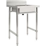 Design in - vier de cuisine, bac, vasque � poser seul lavabo acier inoxydable cfw10883