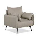 Designetsamaison - fauteuil scandinave 1 place beige - ivar