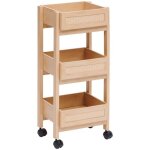 5five simply smart - desserte cane 3 niveaux bois clair - 5five