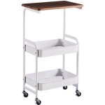 Desserte de cuisine, armoire de rangement pour salle de bain de cuisine, meuble mobile avec roues - blanc ... Desserte de cuisine, armoire de rangement pour salle de bain de cuisine, meuble mobile avec roues - blanc ...