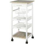 Mh - desserte de cuisine bauru blanche et bois