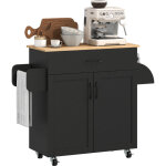 Desserte de cuisine - homcom - multi - rangementstiroirs - placard 2 portes, �tag�re r�glable, porte ...