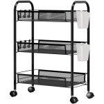 Desserte de cuisine, panier de rangement pour fruits et légumes en maille métallique empilable à 3 niveaux ... Desserte de cuisine, panier de rangement pour fruits et légumes en maille métallique empilable à 3 niveaux ...