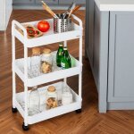 Desserte de cuisine, desserte  roulettes, desserte  roulettes  3 niveaux avec tagre  roulettes, ...