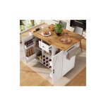 Desserte de cuisine sur roulettes( 2 verroulliables ), �lot chariot de cuisine avec multiples rangements ...