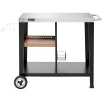 Royal gourmet - desserte extrieure pour plancha - chariot pour barbecue avec dessus de table en acier ...