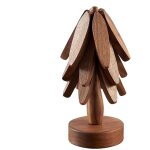 Dessous de plat en bois pour plats chauds, tapis anti - br�lure, tapis de table en bois, dessous de plat ...