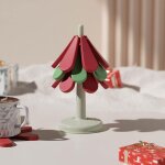 Dessous de plat pliable en silicone en forme d'arbre, dessous de plat pour arbre de noël, lot de 3 dessous ... Dessous de plat pliable en silicone en forme d'arbre, dessous de plat pour arbre de noël, lot de 3 dessous ...