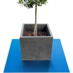 Tapis de jardinière dessous de pot de fleur majesty, rond 60 cm, bleu Tapis de jardinière dessous de pot de fleur majesty, rond 60 cm, bleu