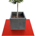 Tapis de jardinière dessous de pot de fleur majesty, rond 60 cm, rouge Tapis de jardinière dessous de pot de fleur majesty, rond 60 cm, rouge