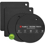 Dessous de plat en silicone - 4 maniques r�sistantes � la chaleur, maniques multifonctionnelles antid�rapantes ...